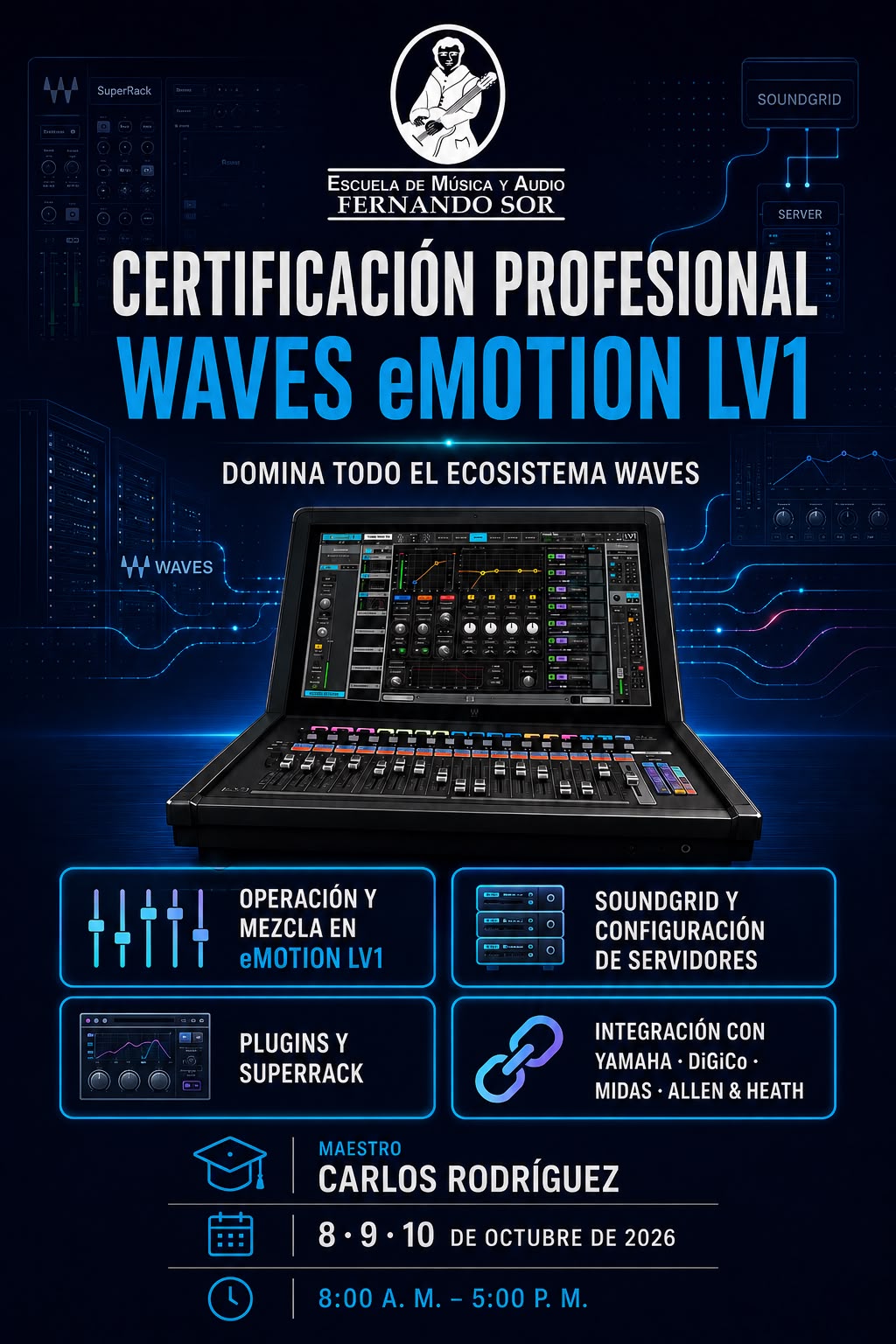 certificación en waves emotion lv1 y sistemas soundgrid